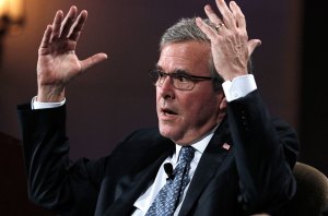 Jeb Bush practicing how to fall safely in preparation for New Year's Eve.